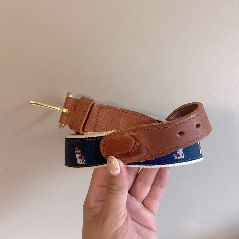 Preston leather products nautical belt 32